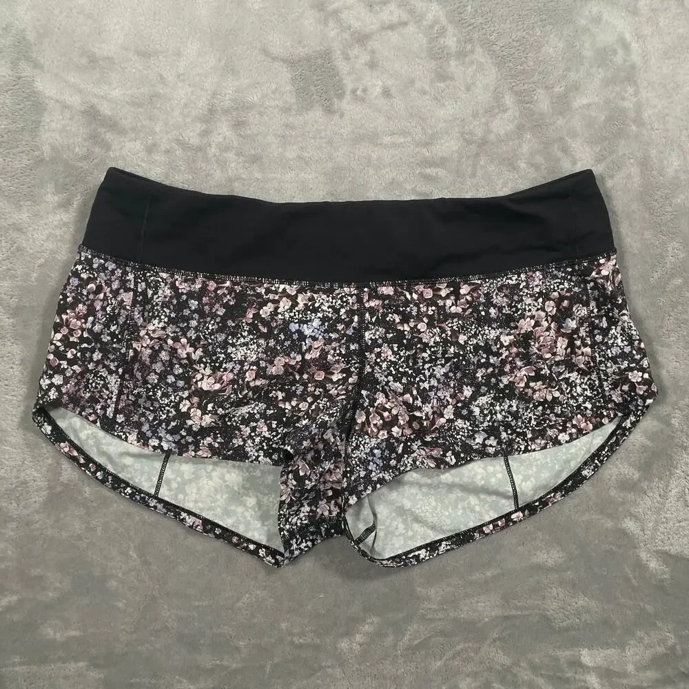 Lululemon Speed Up Shorts 8 Floral Spritz Running Lined Outdoor Performance